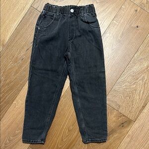 H&M Girls Black Elastic Waist Jeans